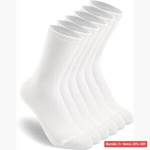 Women's Cotton Crew Socks, 3-Pack, Medium Thickness, Moisture-Wicking